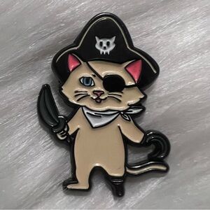cat pirate pin